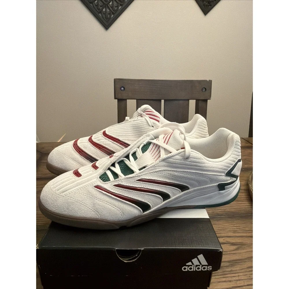 Adidas PREDATOR SALA SHOES in White/Collegiate Green/Cloud White Men Sz 12 …X2